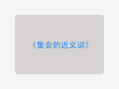 集会的近义词