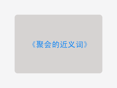 聚会的近义词